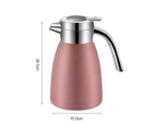 SOGA 2X 2.2L Stainless Steel Kettle Insulated Vacuum Flask Water Coffee Jug Thermal Pink