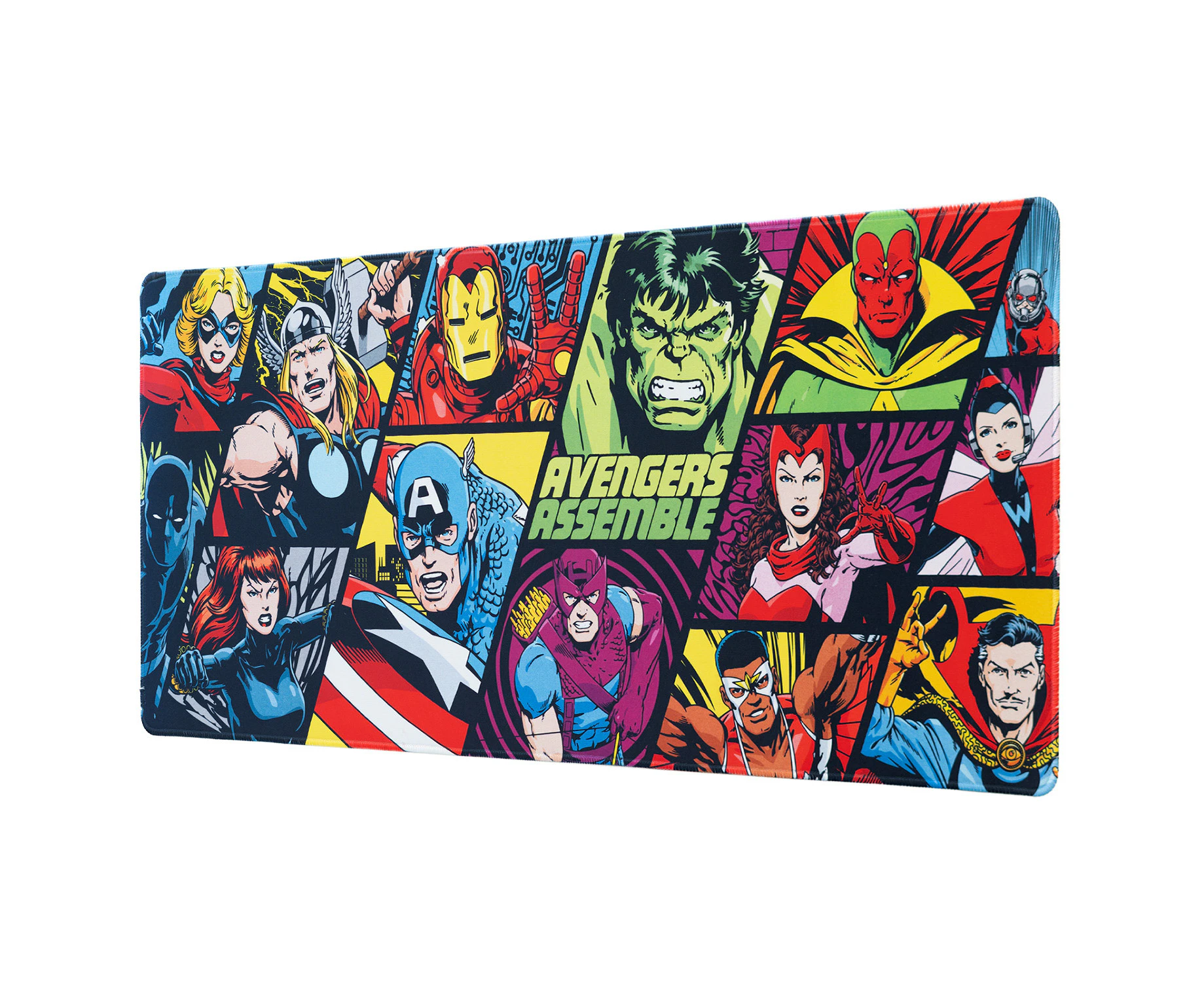 Erik Official Marvel Avengers Assemble XXL Mouse Mat - Desk Pad - 31.5" x 13.78" Non-Slip Rubber Base Mouse Pad, Gaming Mouse Pad, Keyboard Mouse Ma - MKTP