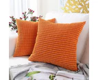 45X45 Plain Solid Colour Cushion Cover Decorative Pillow Case Home Multicoloured - Black