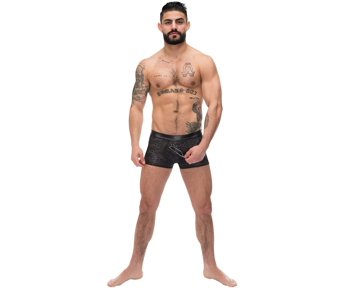 Male Power Zip It Pouch Short 122-247 Black