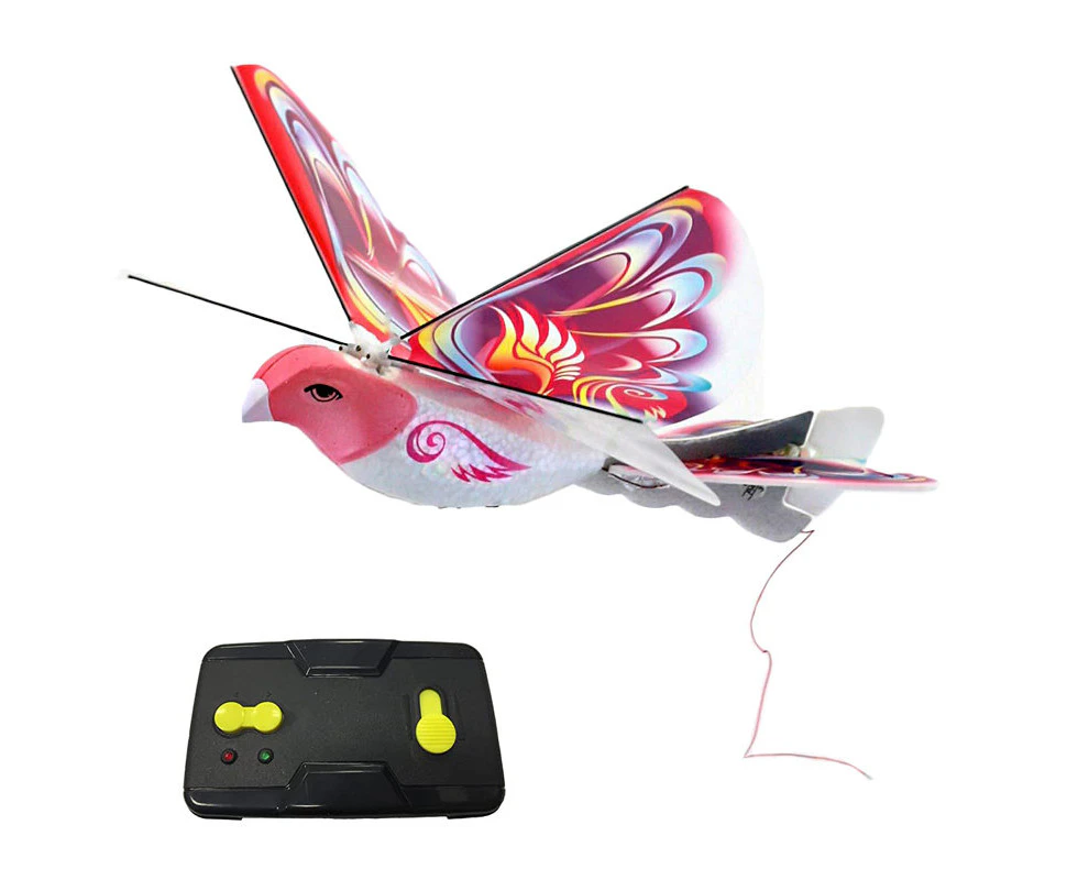 GEERTOP Kids Flying Remote Control Bird Toy with Bionic Flapping Wings-Red