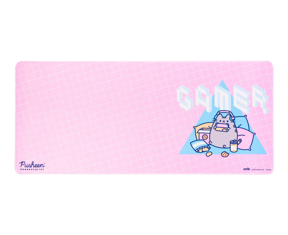 Official Pusheen Mouse Pad XXL - Desk Pad - 31.5" x 13.78" Non-Slip Rubber Base Mouse Mat, Gaming Mouse Pad, Keyboard Mouse Mat, Kawaii Mouse Pad -  - MKTP