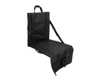 Folding Stadium Chair Adjustable Angle 600D Oxford Cloth Portable Bleacher Cushions With Pocket For Sandbeach Picnic Bbq Black