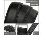 Men's Slide Ratchet Belt Genuine Leather Belts for men-Black 2