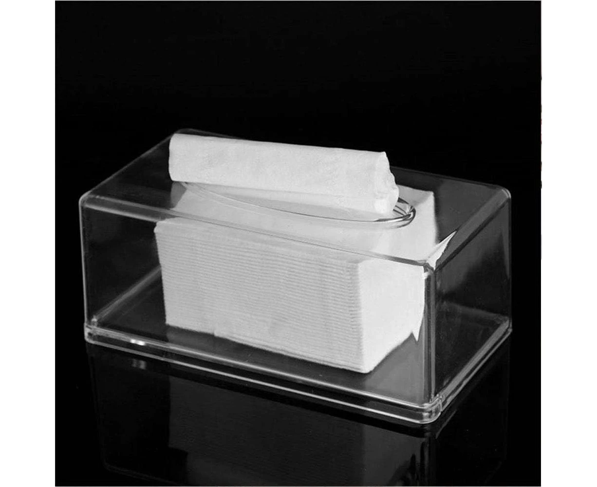 1 piece desktop rectangular napkin plastic transparent paper towel box acrylic home hotel extractive paper towel drawer