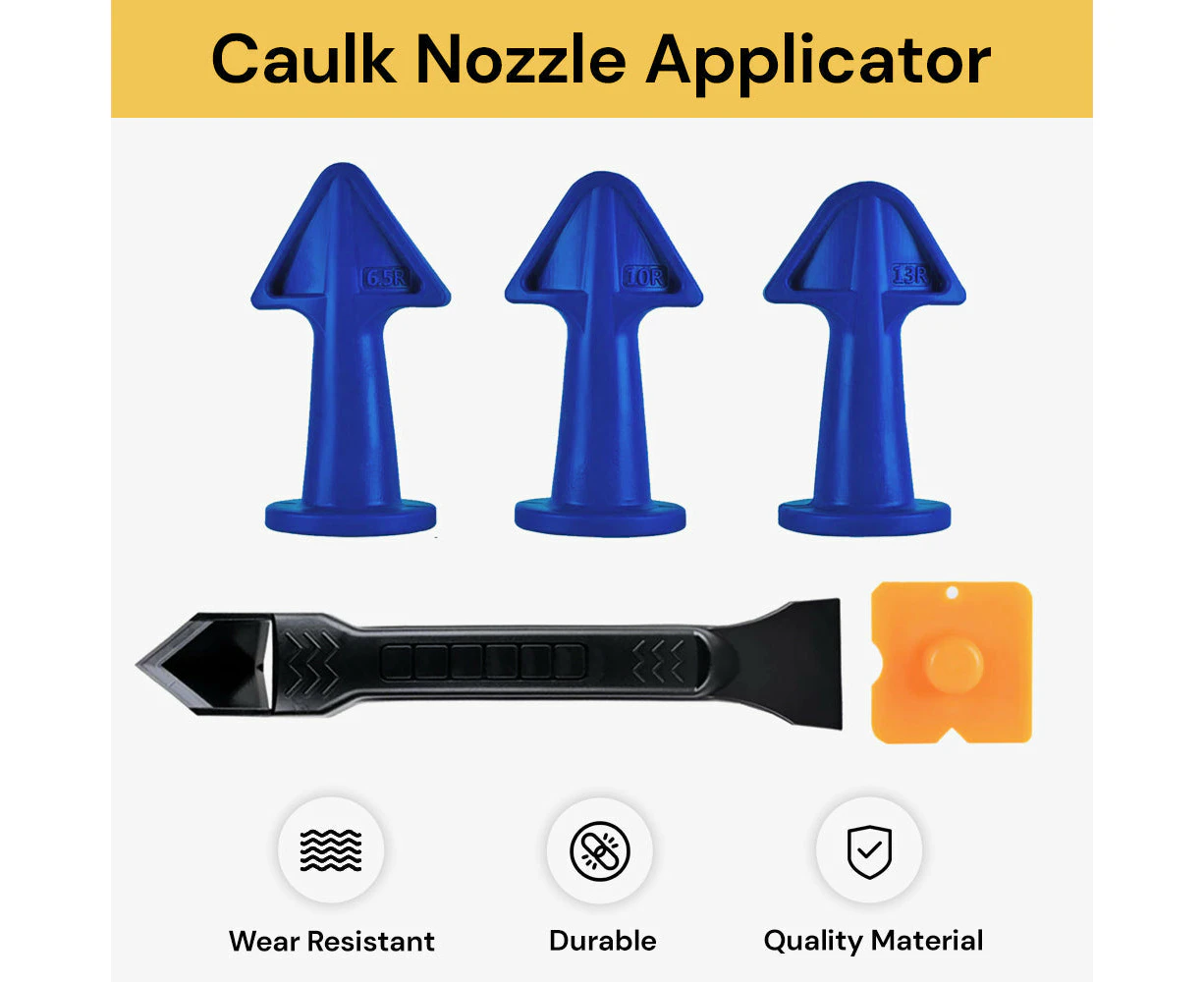 5in1 Caulk Nozzle Applicator Finishing Tool