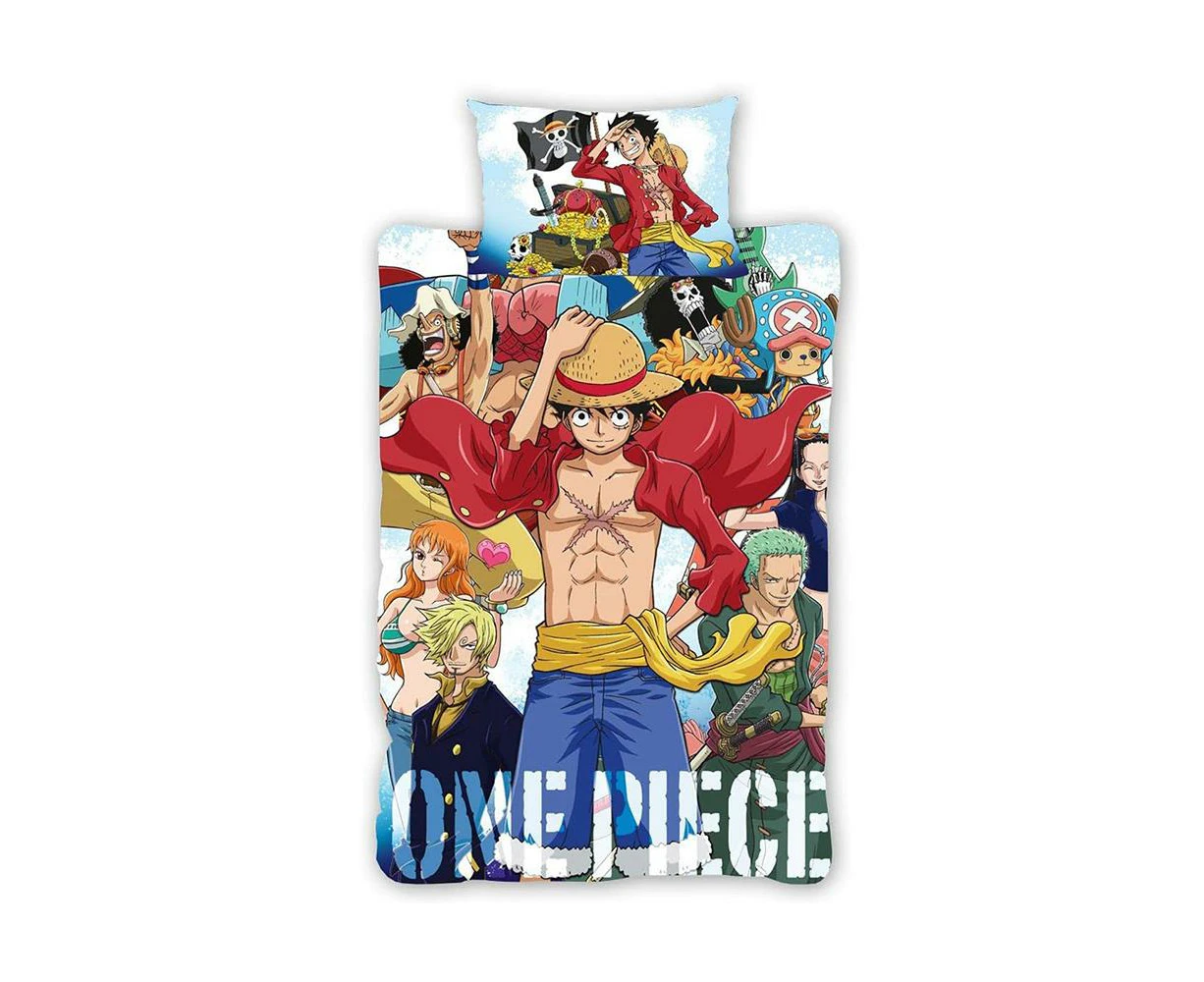 One Piece Single Reversible Panel Duvet cover and Pillowcase set Set