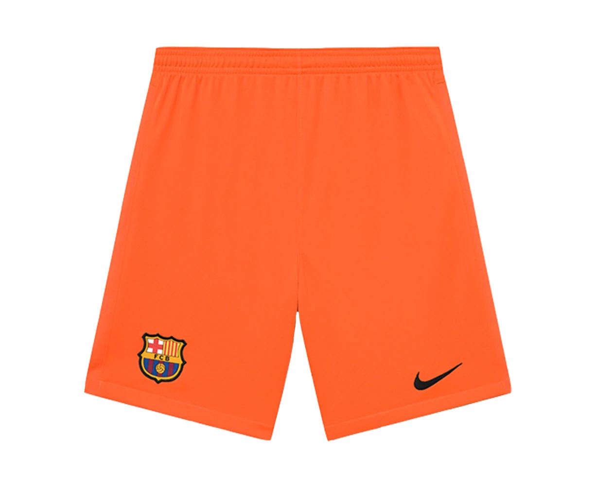 2021-2022 Barcelona Home Goalkeeper Shorts (Orange) - Kids