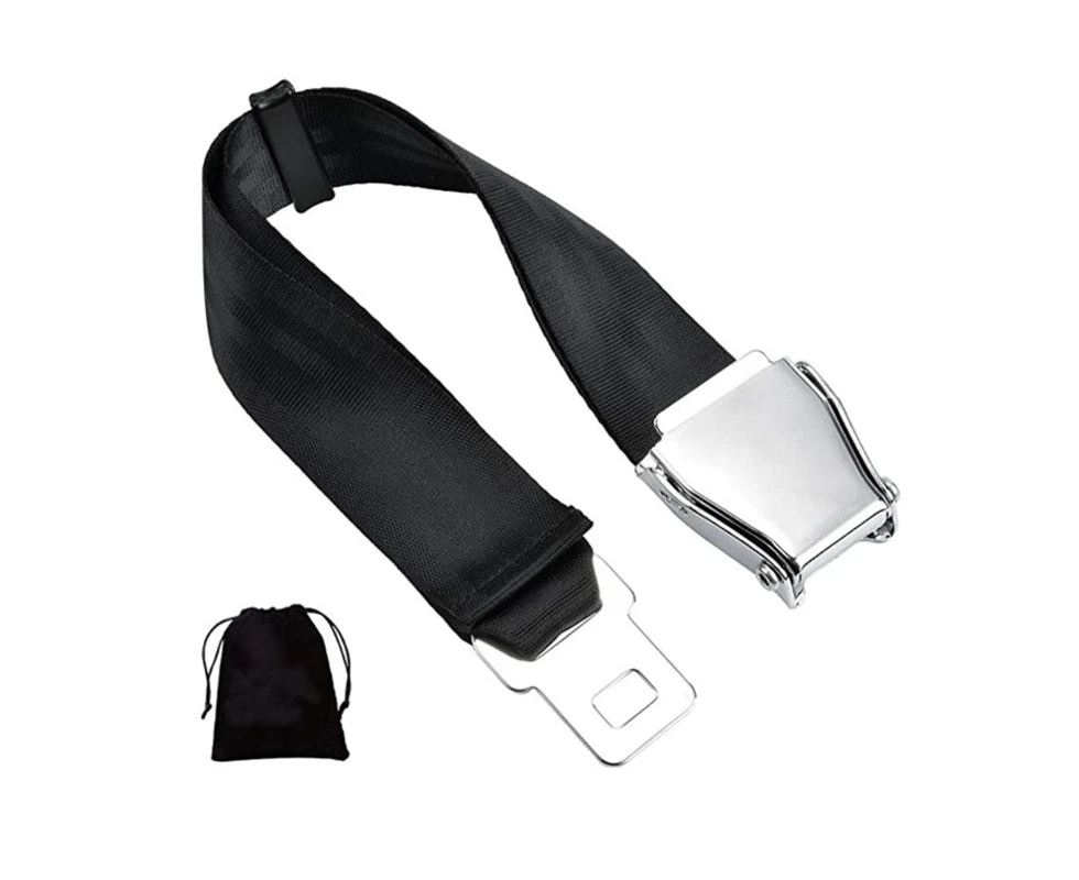 Airplane for Seat Belt Extender Safety Seatbelt Metal Tongue Adjustable 20-80cm