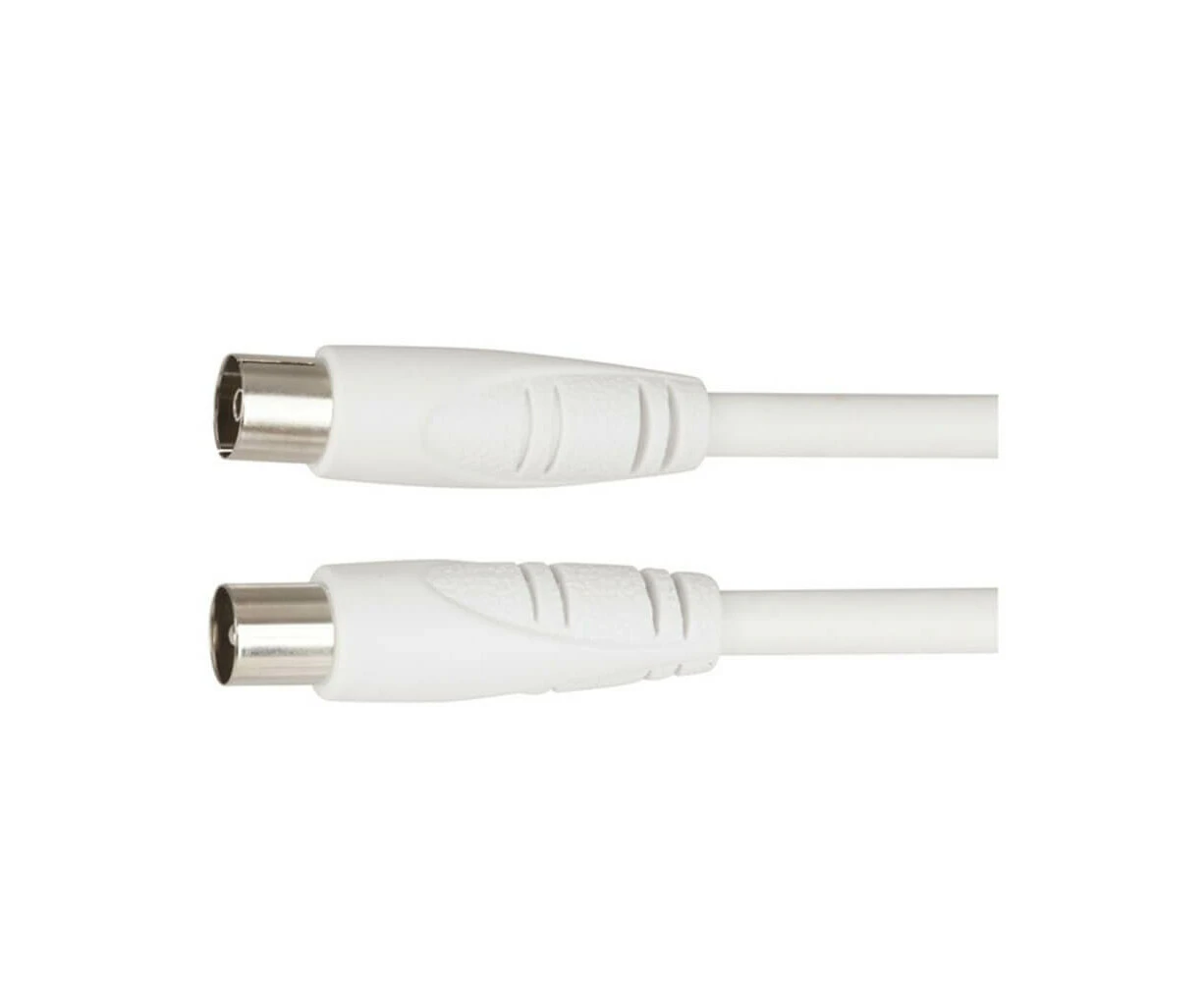 Jaycar TV Coaxial Cable White 1.5m - Plug-Socket