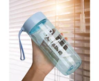 Plastic Matte Water Cup Outdoor Sports Cold Juice Water Cup Creative Frosted Water Bottle Kitchen Drinkware Couple Mug