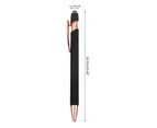 Retractable Ballpoint Pen Metal Business Signing Pen Write Smoothly 0.7MM Refillable for Office Hotel Guest Sign In Pen-Color-Black