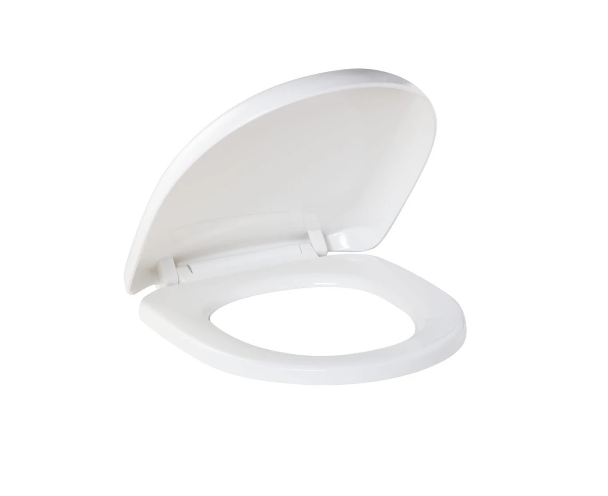 White 3MKZ Closed Front Double Flap Toilet Seat