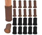 24Pcs Knitted Table Chair Leg Socks Sleeve Floor Protector Furniture Feet Covers