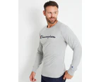 Champion - Mens Tops -  Classic Long Sleeve T-Shirt - Grey