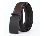 Men's Slide Ratchet Belt Genuine Leather Belts for men-Brown