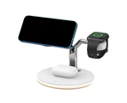 3-in-1 Wireless Magnetic Charging Stand-White