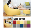 100x120cm Extra Large Bean Bag Chairs Sofa Cover Indoor Lazy Lounger For Kids Adults Grey