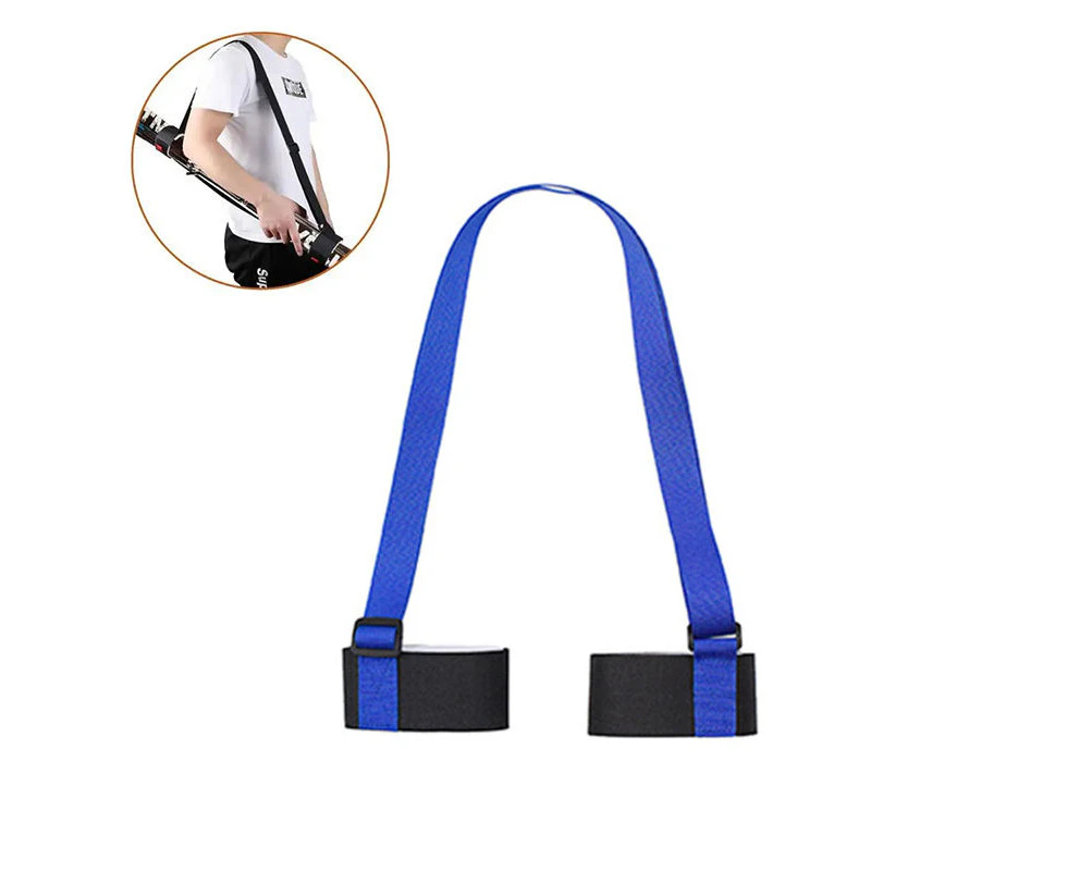 GEERTOP Adjustable Skiing Pole Handle Strap Nylon Carrier Ski Strap-Blue