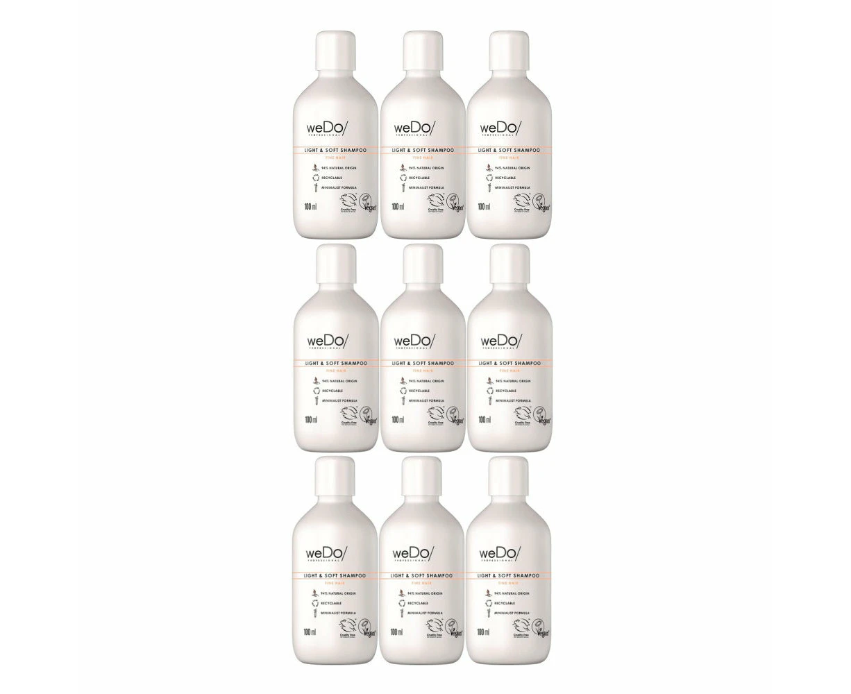 9 x weDo Professional Light & Soft Shampoo Fine Hair 100ml