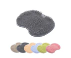 Foot Back Body Scrubber Massager Pad Shower Bath Exfoliating Brush Cleaning Mat - Brown
