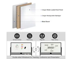 Costway Double-Side Whiteboard Mobile ic White Board Adjustable Heights w/Markers 120x60cm Black