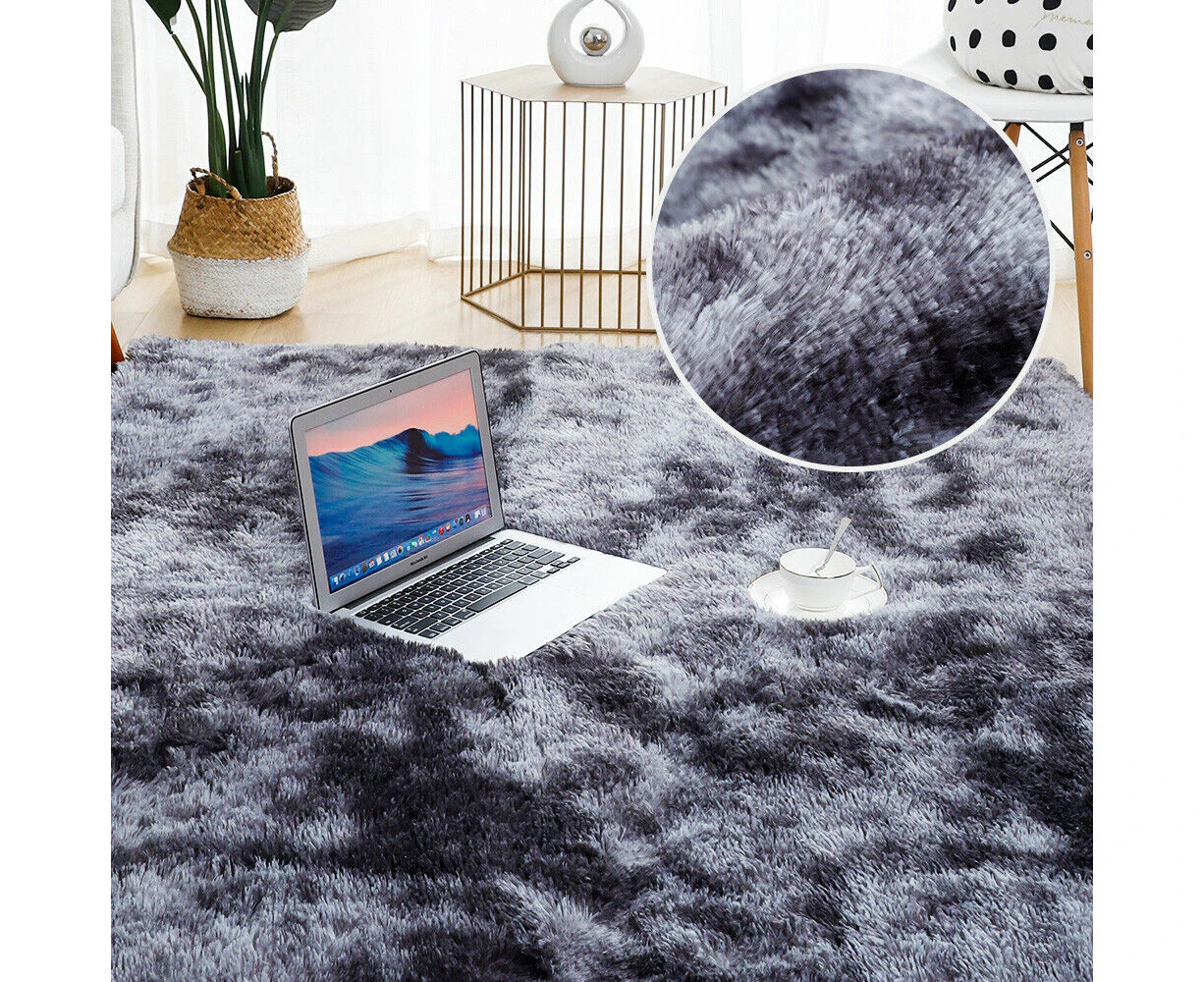 Dark Grey/120*160cm Floor Rug Rugs Fluffy Area Carpet Shaggy Soft Large Pads Living Room Bedroom Pad