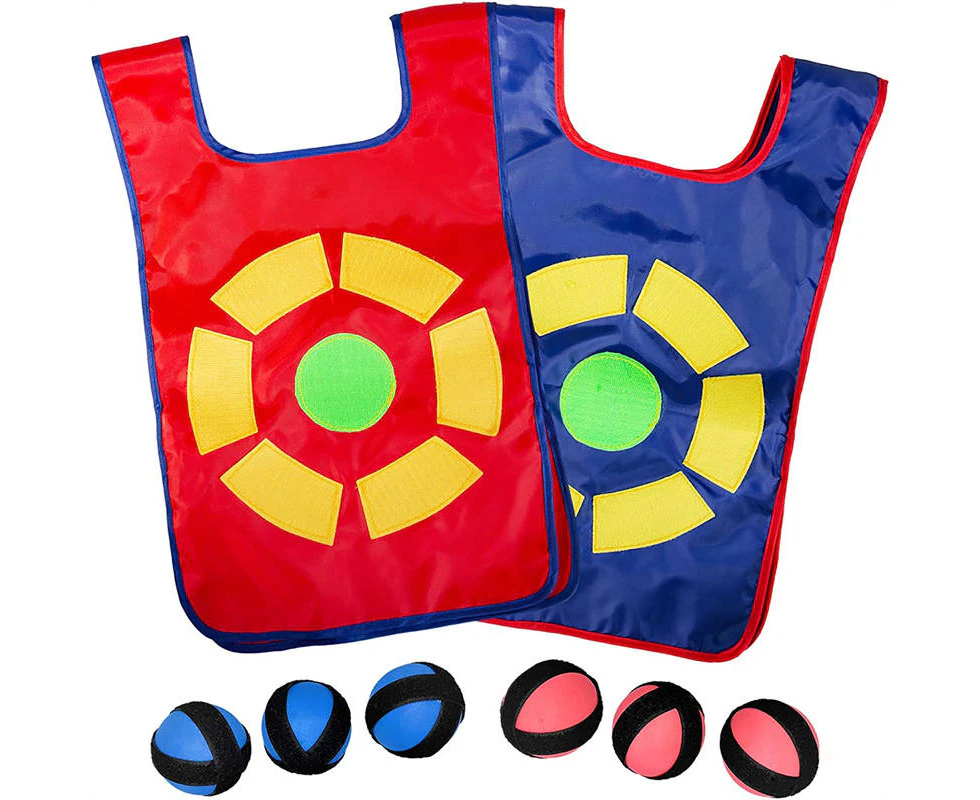 GEERTOP 2 Players Set Dodgeball Game with 2 Vests 6 Balls for Boys and Girls