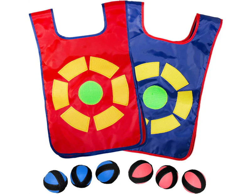 GEERTOP 2 Players Set Dodgeball Game with 2 Vests 6 Balls for Boys and Girls