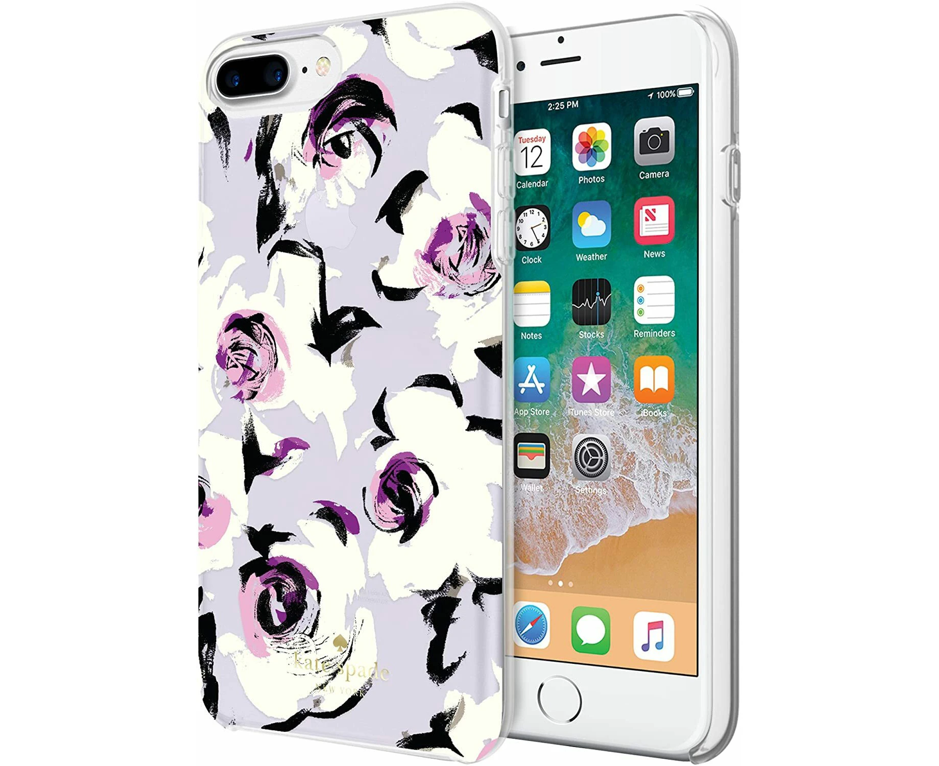 Incipio Technologies Apple IPhone 6 Plus/6s Plus/7 Plus/8 Plus Kate Spade Hardshell Case - Romantic Floral Translucent Purple