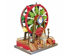 Animated Christmas Village Rotating Ferris Wheel Colorful Lights Musical