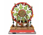 Animated Christmas Village Rotating Ferris Wheel Colorful Lights Musical