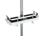 No Drilling Shower Shelf Adjustable Shower Shelf for Shower Rod Bathroom Storage with Shower Holder Shelf