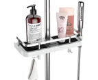 No Drilling Shower Shelf Adjustable Shower Shelf for Shower Rod Bathroom Storage with Shower Holder Shelf