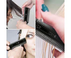 2PCS Razor Comb With Blades Razor Trimmer DIY Double Sides Hair Thinning Comb - Black - Black