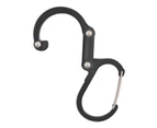 GEERTOP 2Pcs Medium Carabiner Clip D Ring Hook for Camping Hiking-Black