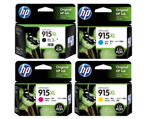 HP 915X BK, C, M, Y Set of 4 High Yield Inkjet Cartridges