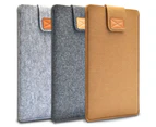 Protective Felt Laptop Sleeve Bag Case Cover for MacBook Air Pro Retina 11/13/15-Dark Grey