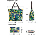 2 In 1 Foldable Large Waterproof Tote Bag with Zipper for Beach Travel Gym and Swim