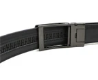 Men's Leather Belt Business Stylish Buckle Waist Strap Waistband Black