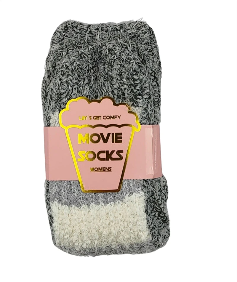 Grey And White Top Movie Socks