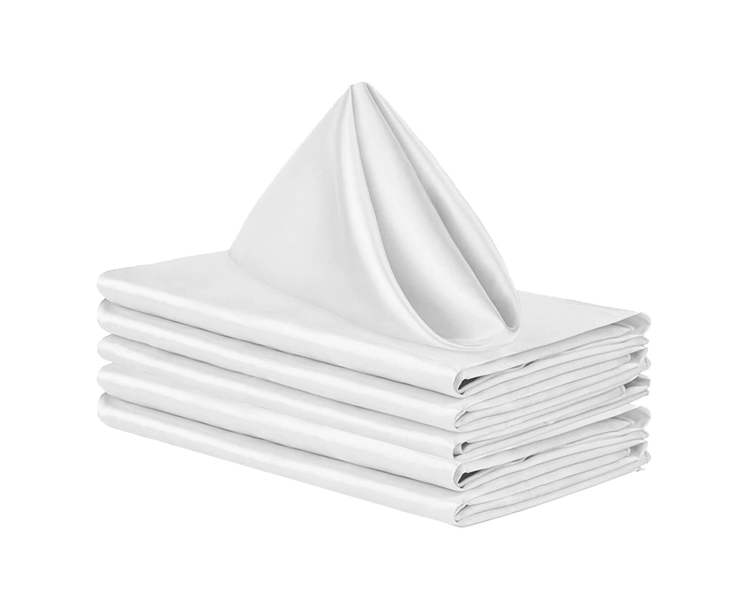 Set Of 6, Cloth Napkins, 43*43Cm, Washable Dinner Napkins For Restaurant, Wedding And Holiday, Reusable Napkins,White