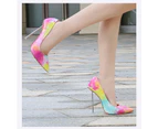 Women Pumps, Pointed Toe High Heel Party Stiletto Heels Shoes-Colorful interior+decor