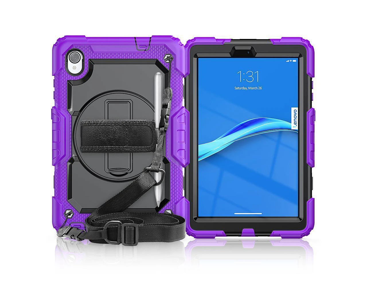 Case for Lenovo Tab M8 Gen 3 2022/Smart Tab M8 Gen 3 2022/Tab M8 HD LTE 2021/ Tab M8 HD/Smart Tab M8/Tab M8 FHD 2019 with Screen Protector Purple