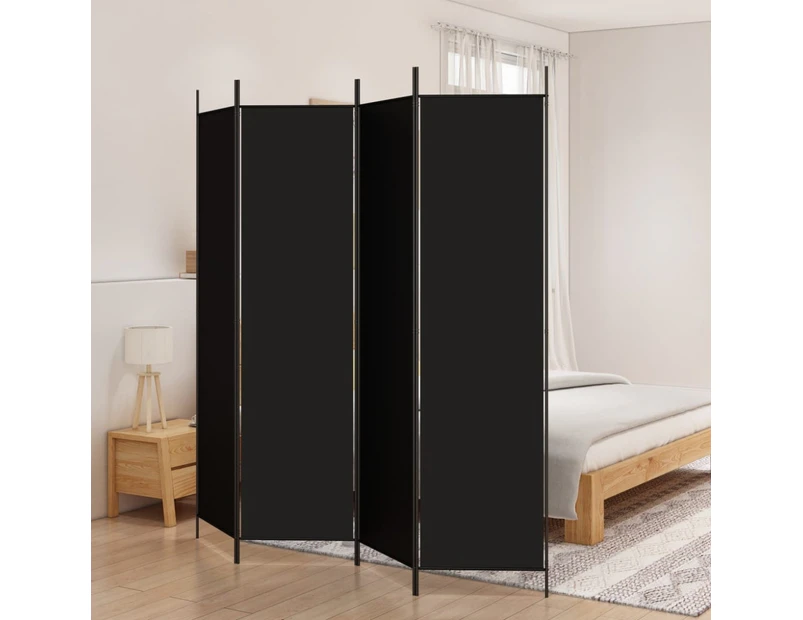 4 Panel Room Divider Folding Privacy Screen Separator Stand Home Partition Black