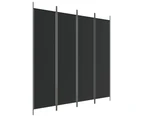 4 Panel Room Divider Folding Privacy Screen Separator Stand Home Partition Black