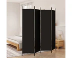 4 Panel Room Divider Folding Privacy Screen Separator Stand Home Partition Black