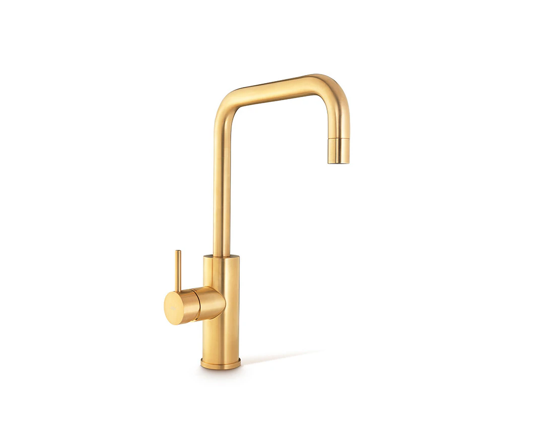 Zip Cube Kitchen Mixer Tap Brushed Gold 94291