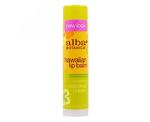 Alba Botanica Hawaiian Lip Balm ,Coconut Cream 0.15 oz