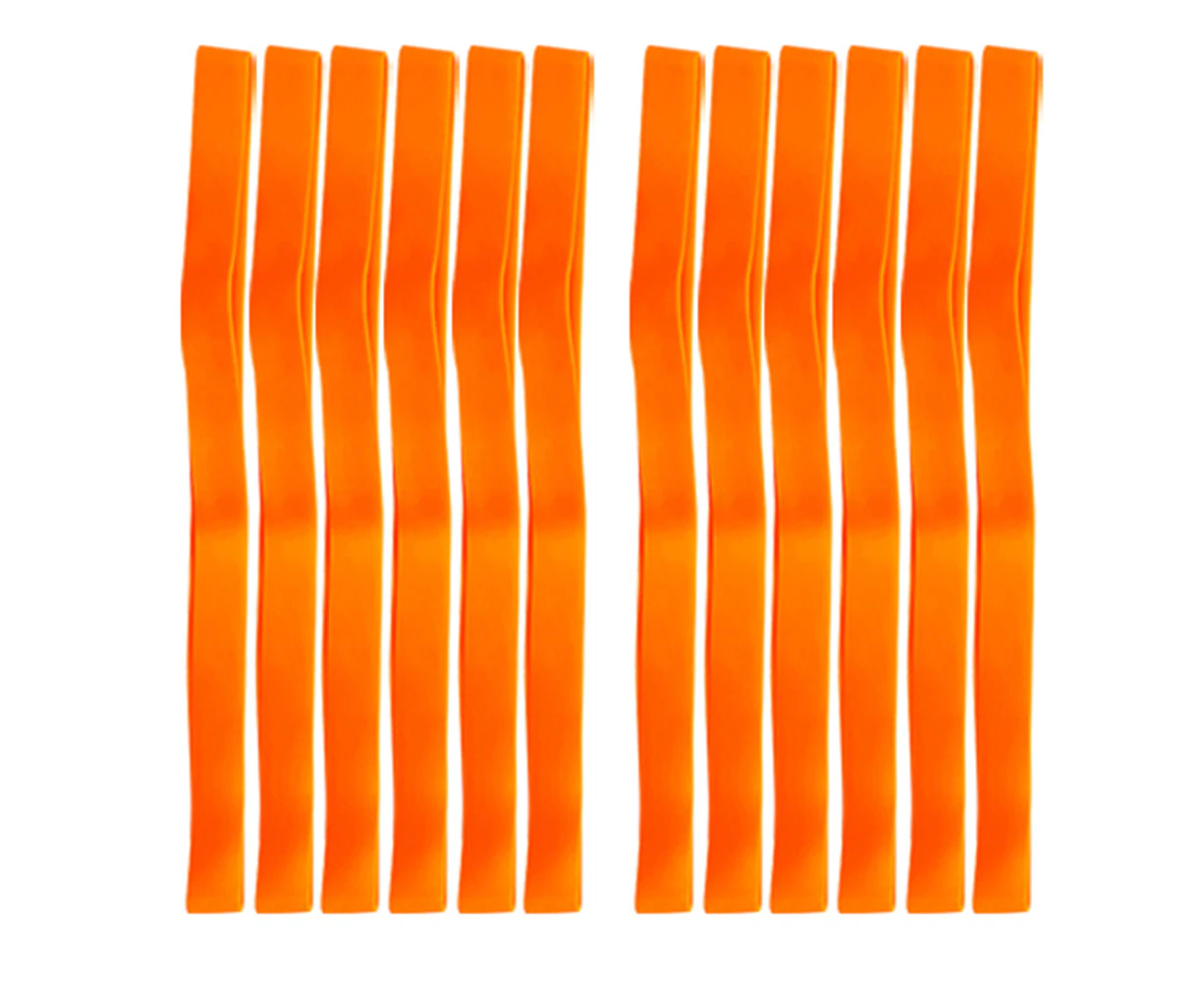 12Pcs Windproof Beach Chair Clips Bands Beach Chair Towel Strap-Orange